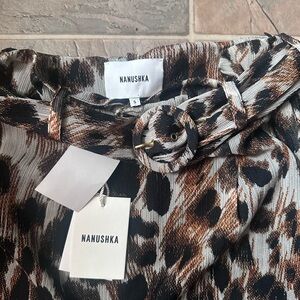 Nanushka Leopard Print Skirt